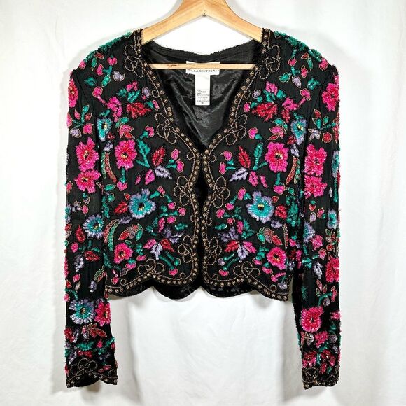Niteline Della Roufogail Vintage Silk Jacket - Picture 1 of 15